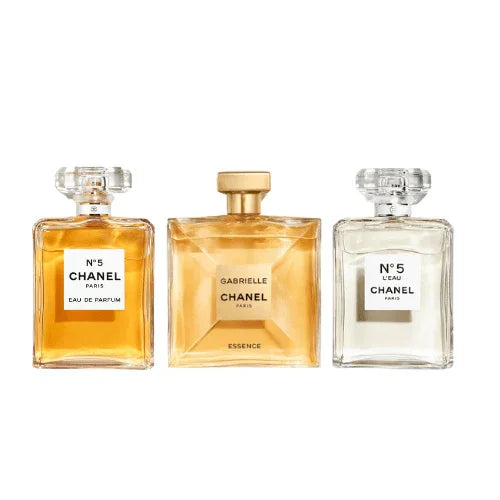 Combo 3 Miniaturas - Chanel N°5 + Chanel Gabrielle + Chanel N°5 L'EAU - Almah Importados