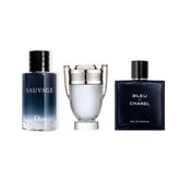 Combo 3 Miniaturas - Dior Sauvage + Invictus Rabanne + Bleu de Chanel - Almah Importados